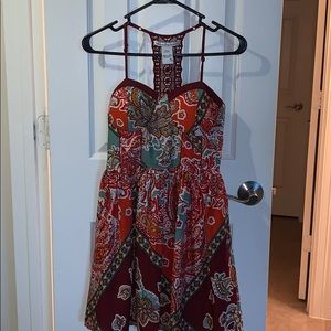 Floral Print Multi-Colored Mini Dress